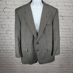 Norman Hilton Grey Tailored 2 Button Ventless Blazer Sport Coat USA Made 44R